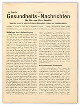 A. Vogel Gesundheits Magazin-Cover Juni 1941