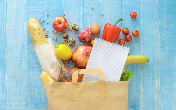 Bauch weg mit Balance: Planen Sie Ihren Einkauf und planen Ihre Mahlzeiten. 
