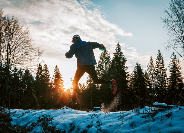 Jogger im Winter